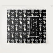 Tenture Cours d'études Année Félicitations Photo Op Noir (Devant (Horizontal))