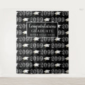 Tenture Cours d'études Année Félicitations Photo Op Noir (Devant)