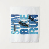 Tenture Course à vélo de natation - Triathlon Vintage (Devant)