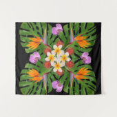 Tenture courtepointe hawaïenne contemporaine tropicale (Devant (Horizontal))