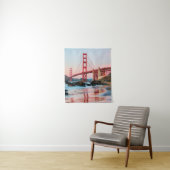 Tenture coussin jeté pont Golden gate (En situation)