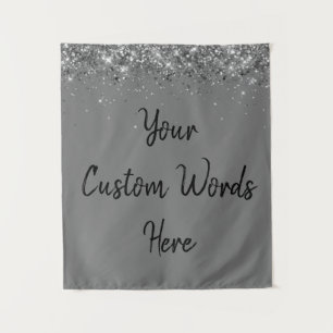 Tenture Coutume Anniversaire Photo Booth Grey Gris