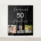 Tenture Coutume d'anniversaire fabuleuse photo noire surpr (Devant)