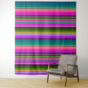 Tenture Couverture de fête mexicaine Toile de fond colorée