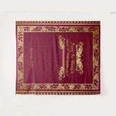 Tenture Couverture de livre classique dorée feuillage dama (Devant (Horizontal))