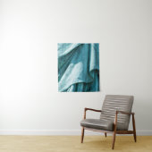 Tenture couverture en tissu turquoise (En situation)