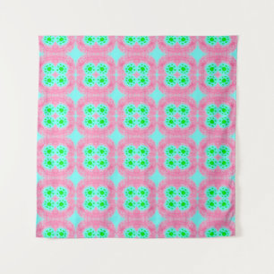 Tenture Couvre pastel vert, imprimé ikat tribal. Style mod