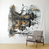 Tenture Coven’s Hollow : le retour de la sorcière (En situation (horizontale))