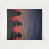 Tenture cowboy au coucher du soleil (Devant (Horizontal))