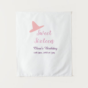 Tenture cowboy fille doux 16ème anniversaire rose violet n