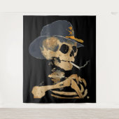 Tenture Cowboy squelette fumeur (Devant)