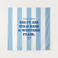 Cowgirl Côtière Charme Occidental Rayure Bleue de 