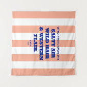 Tenture Cowgirl Côtière Charme Occidental Rayure Rose Caba (Devant (Horizontal))