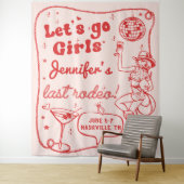 Tenture Cowgirl de disco rouge Week-end de Bachelorette de (En situation)