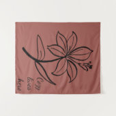 Tenture Cozy Lives Here | Warm Minimalist Botanical Wall T (Devant (Horizontal))