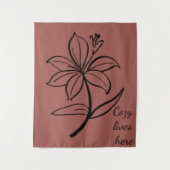 Tenture Cozy Lives Here | Warm Minimalist Botanical Wall T (Devant)
