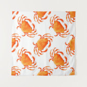 Tenture Crabes orange sans couture motif (Devant (Horizontal))