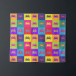Tenture Crabes Pop Art coloré Motif<br><div class="desc">Tapisserie de style pop art clair et coloré. Des blocs de couleurs vives remplis d'images de crabe colorées.</div>