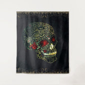 Tenture Crâne à bijoux et Roses glam Gothique Filigree (Devant)