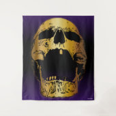 Tenture Crâne à cris violet - Crânes (Devant)
