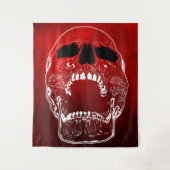 Tenture Crâne cri sur rouge - crânes (Devant)