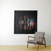Tenture Crâne de drapeau américain  (En situation (horizontale))