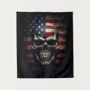 Tenture Crâne de drapeau américain