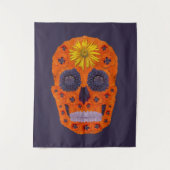 Tenture Crâne de fleurs 1 (Devant)