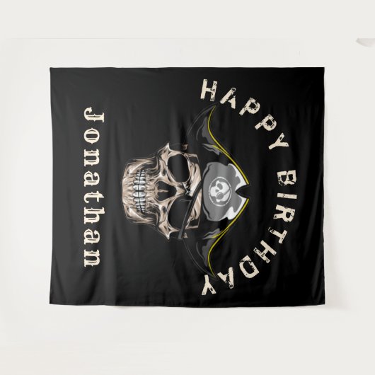 Tenture Crâne de Pirate (Devant (Horizontal))