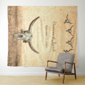 Tenture Crâne de taureau brun occidental Mariage Photoboot (En situation (horizontale))