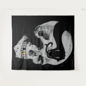 Tenture Crâne gothique avec serpent (Devant (Horizontal))