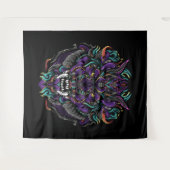 Tenture Crâne Lion Tribal (Devant (Horizontal))