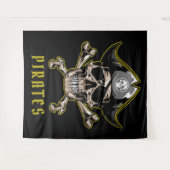 Tenture Crâne pirate Capitaine Trésor Royal arrière-plan (Devant (Horizontal))