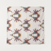 Tenture Crâne taureau de la tribu : Boho Seamless (Devant (Horizontal))