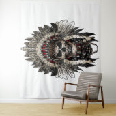 Tenture Crâne Tribal (En situation)