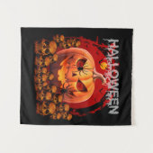 TENTURE CRÂNES CITROUILLES SQUELETTE HALLOWEEN (Devant (Horizontal))