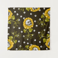 Crânes de tournesol : Unique Motif sans fil.