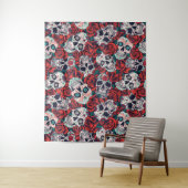 Tenture Crânes et Roses (En situation)