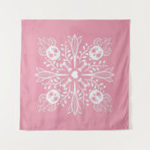 Tenture Crânes roses Pastel Goth Kawaii Horreur mignonne (Devant (Horizontal))