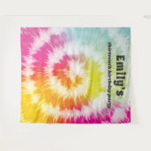 Tenture Cravate Dye Anniversaire Fête Rainbow Hippie fond (Devant (Horizontal))