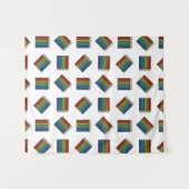 Tenture Crayons de couleur arc-en-ciel (Devant (Horizontal))