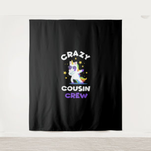 Tenture Crazy Cousin Crew Réunion Unicorn T Chemise Funny