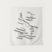 Tenture Cream Will You Marry Me Mariage Proposition (Devant)