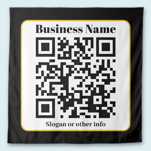 Tenture Create Your Own QR Code | Black White Gold Border