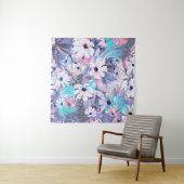 Tenture Creative seamless watercolor pattern of plants, He (En situation (horizontale))