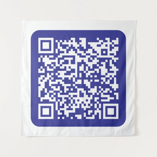 Tenture Créer un code QR analysable | Bleu foncé modifiabl (Devant)