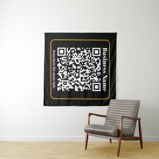 Tenture Créer un code QR d'entreprise instantanément scann (En situation (horizontale))