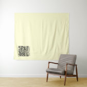 Tenture Créer un code QR | Jaune pâle (En situation (horizontale))