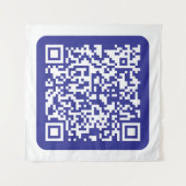 Tenture Créer un code QR scannable | Bleu foncé modifiable (Devant)