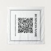 Tenture Créer un code QR scannable | Noir & Blanc (Devant (Horizontal))
